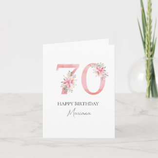 Carte Personalized 70 years old card