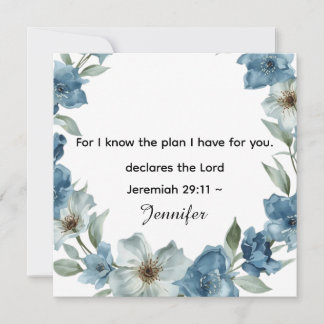 Carte Personalized Bible Scripture jeremiah 29v11