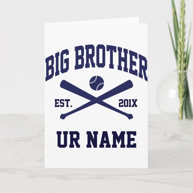 Carte Personalized Big Brother Baseball T Shirt  (Devant)