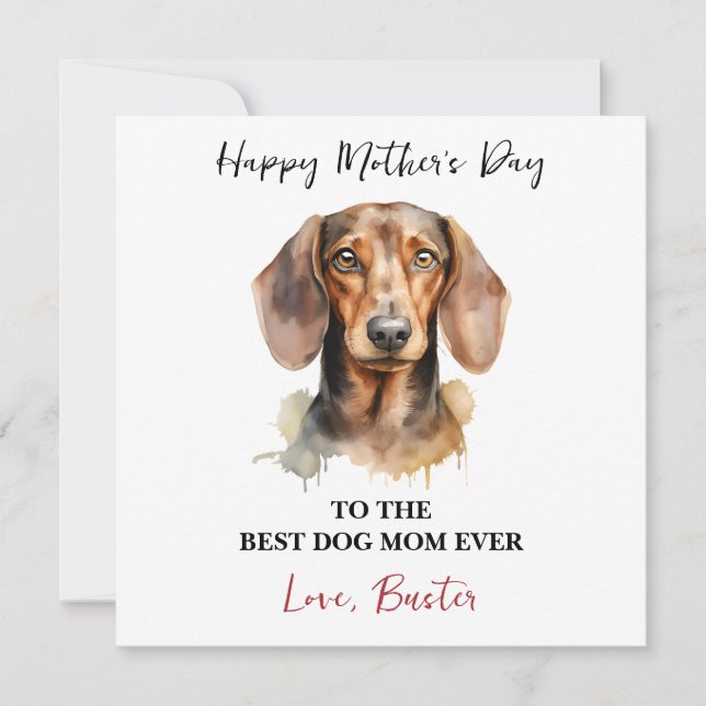 Carte Personalized Dog Name – Happy Mother’s Day  (Devant)