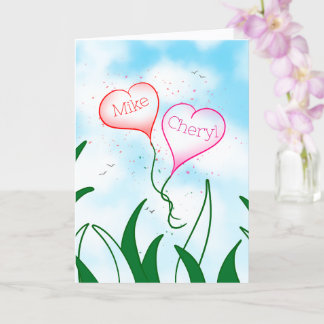 Carte Personalized Entangled Hearts Valentine Card      