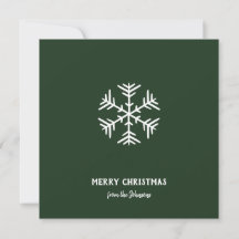 Personalized Family Name Merry Christmas Snowflake