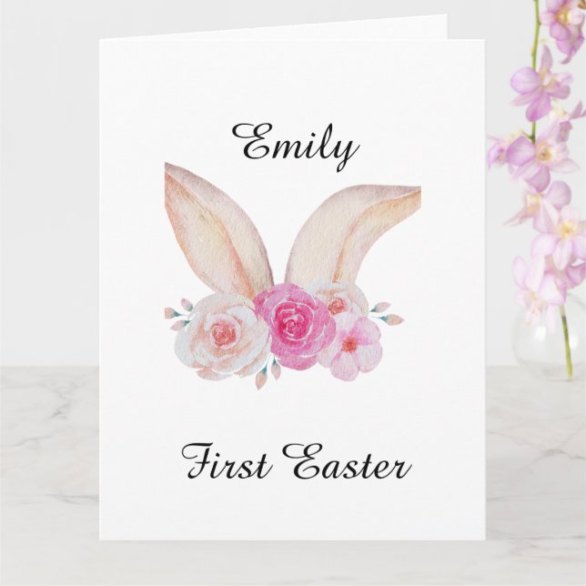 Carte Personalized first easter milestone  (Orchidée)