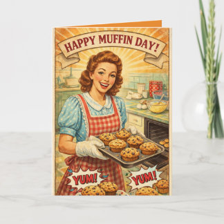 Carte Personalized Happy Muffin Day Greeting Card