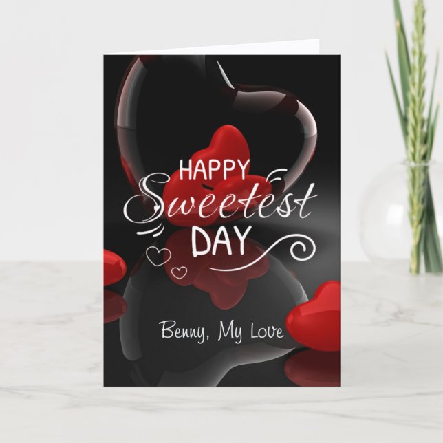 Carte Personalized Happy Sweetest Day with Message  (Devant)