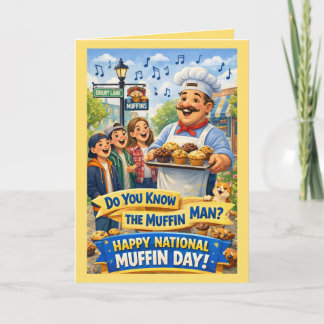 Carte Personalized National Muffin Day Greeting Card