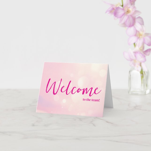 Carte Personalized simple Elegant Welcome to the team (Orchidée)