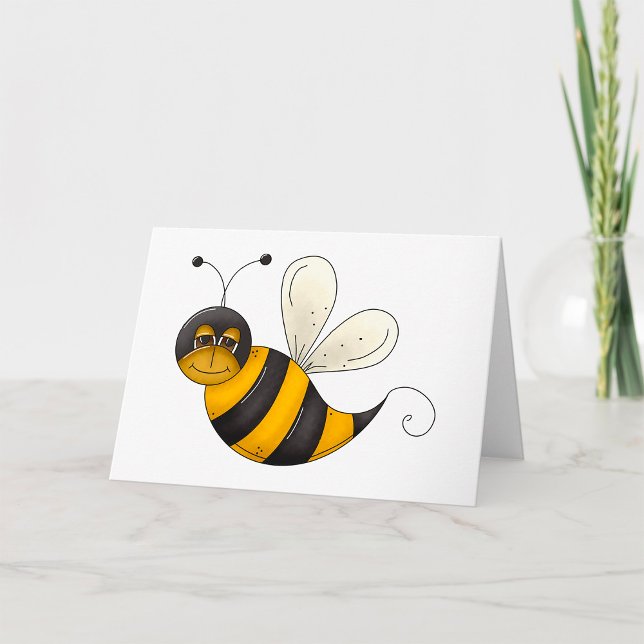 Carte Personnage de bourdon d'abeille souriante (Créateur téléchargé)