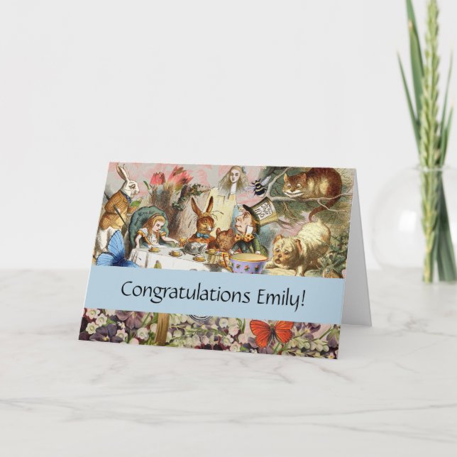 Carte Personnages de la fête du thé Alice in Wonderland (Devant)