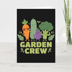 Carte Personnages de légumes de l'équipe de jardin drôle