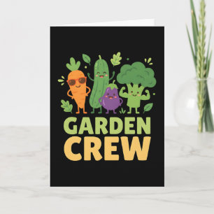 Carte Personnages de légumes de l'équipe de jardin drôle