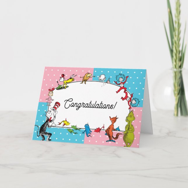 Carte Personnages du livre Dr. Seuss | Félicitations Pas (Devant)