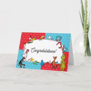 Carte Personnages du livre Dr. Seuss   Félicitations Pas