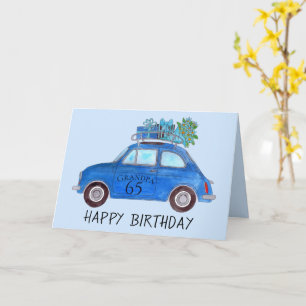 Carte Personnalisable Anniversaire Retro Fiat 500