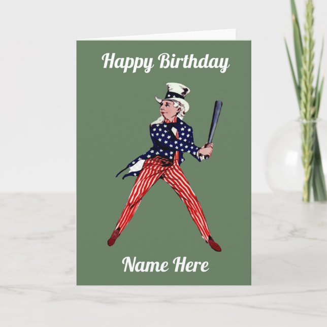 Carte personnalisable Baseball (Devant)
