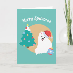 Carte Personnalisable - Chien Japanese Spitz Mignon de N