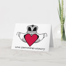Carte personnalisable Claddagh Valentine's Day