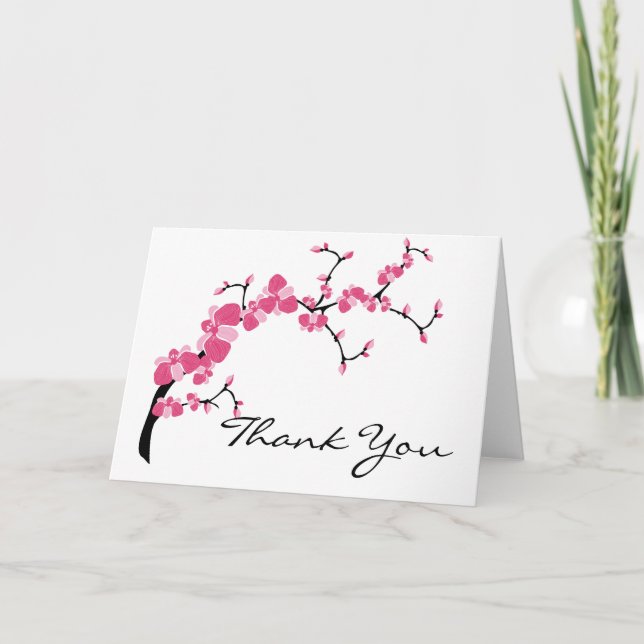Carte personnalisable de branche d'arbre de fleurs (Devant)