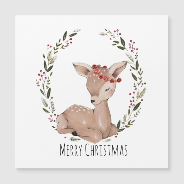 Carte personnalisable de couronne de Noël (Devant)