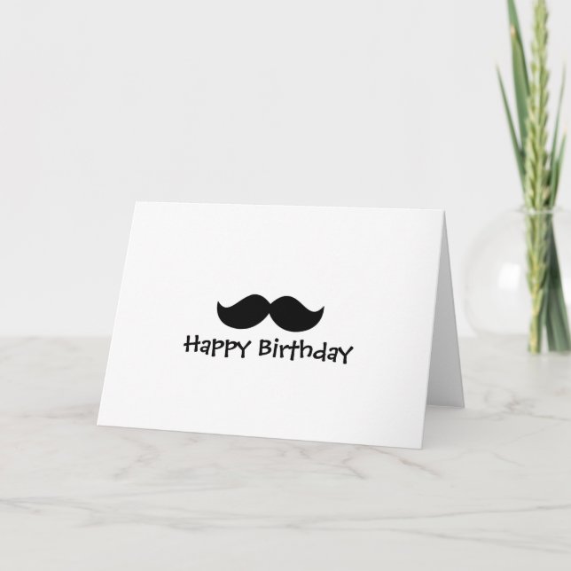 Carte personnalisable de moustache (Devant)