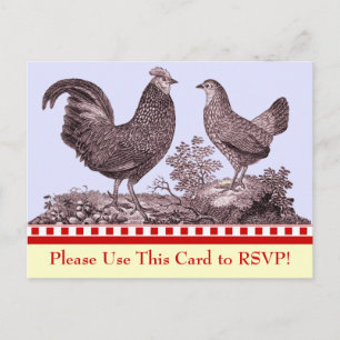 Carte personnalisable de réponse de BBQ RSVP de