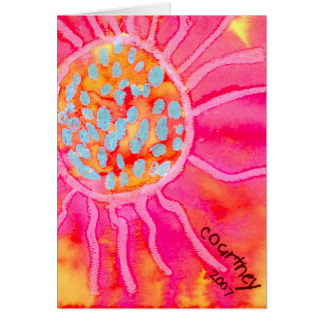 Carte personnalisable de Sun de Courtney (Devant)