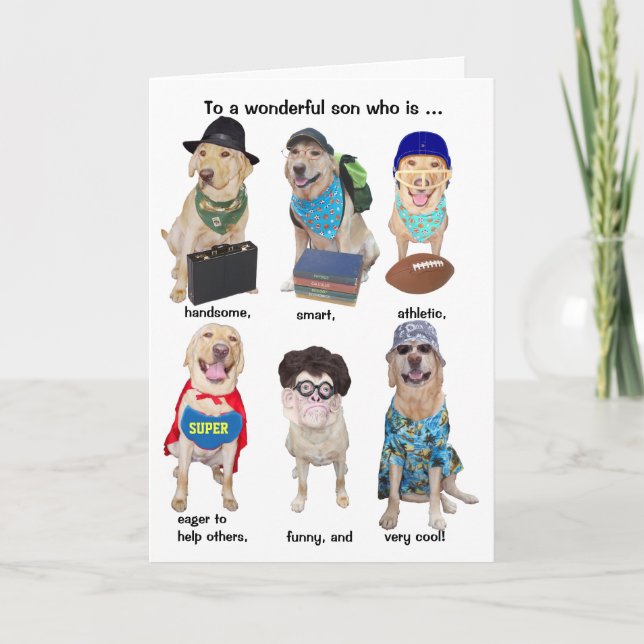 Carte Personnalisable Funny Homme Relatif (Devant)