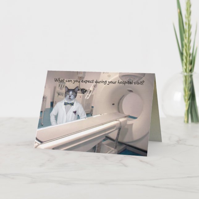 Carte Personnalisable Funny Hospital Stay Get Well (Devant)
