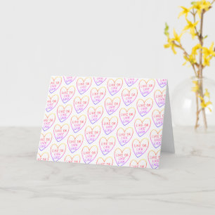 Carte Personnalisable Funny Like or Like Like Candy Hear