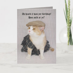 Carte Personnalisable Funny Scottish Fold Scottish Birth