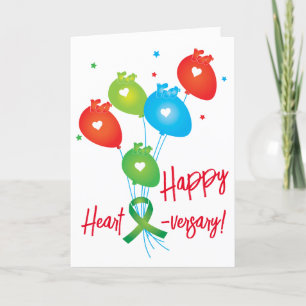 Carte personnalisable Happy Heart-versary