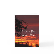 Personnalisable I Love You Sunset Note Card