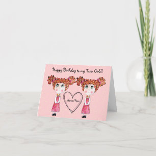 Carte personnalisable Joyeuse Anniversaire Twin Gi