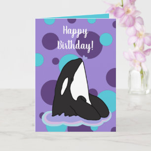 Carte Personnalisable Orca Killer Whale Anniversaire