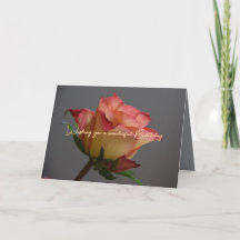 Carte personnalisable pour un seul Rose