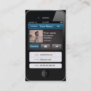 Carte personnalisable professionnelle d'iPhone