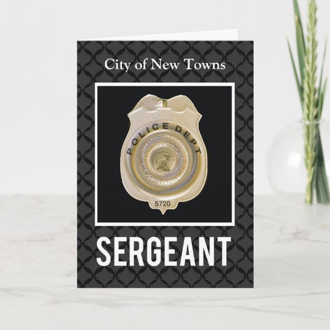 Carte Personnalisable, Promotion au sergent (Devant)
