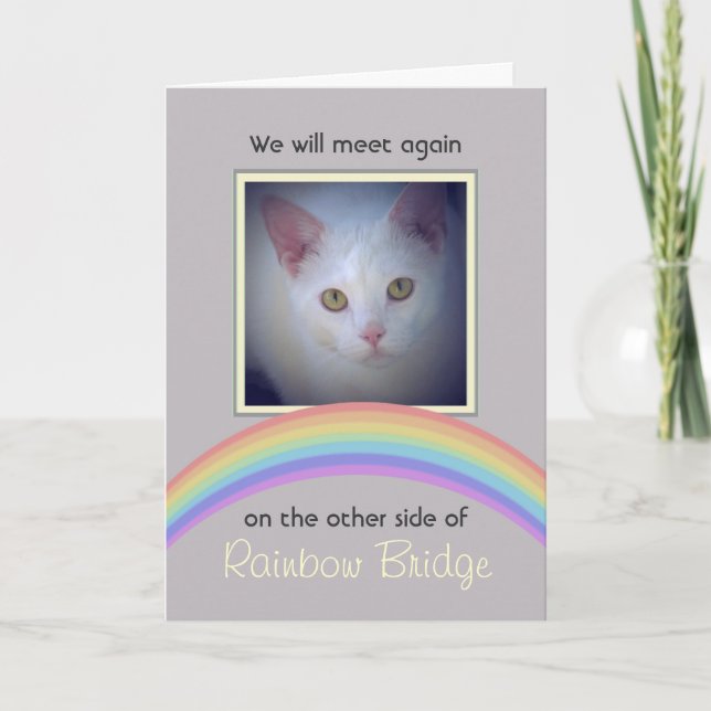 Carte Personnalisable Rainbow Bridge Pet Memorial (Devant)