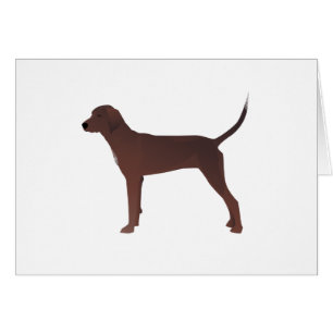 Carte personnalisable Redbone Coonhound Chig Breed