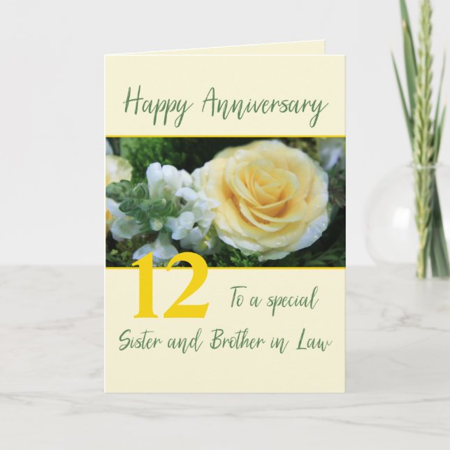 Carte Personnalisable Soeur et Frère en Droit Anniversai (Devant)