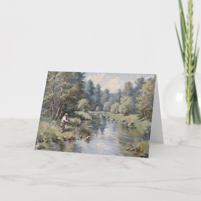 Carte personnalisable vierge sur le thème de la pê (Devant)