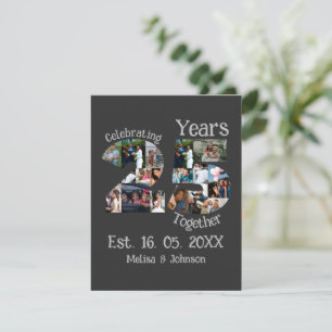 Carte Personnalisé 25e anniversaire mariage photo collag