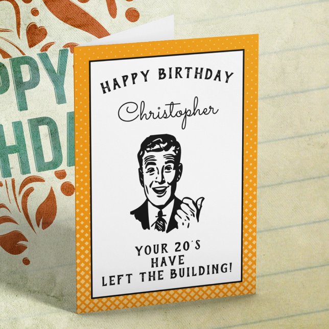 Carte Personnalisé 30e anniversaire sur la colline drôle (Créateur téléchargé)