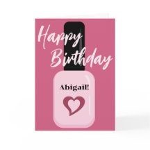 Personnalisé Chic Moderne Clou Rose Polonais Anniv