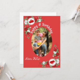 Carte Personnalisé Décoratif Moderne Joyeux Anniversaire