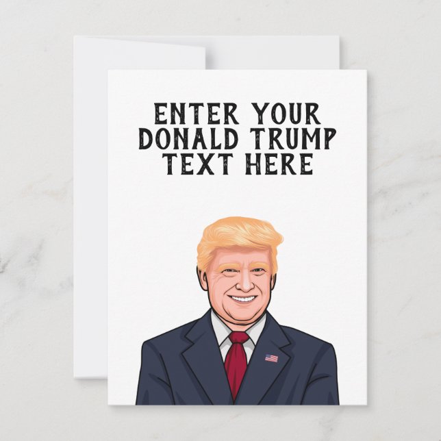 CARTE PERSONNALISÉ DONALD TRUMP (Devant)