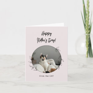 Carte Personnalisé du chat Happy Mère's Day Rose