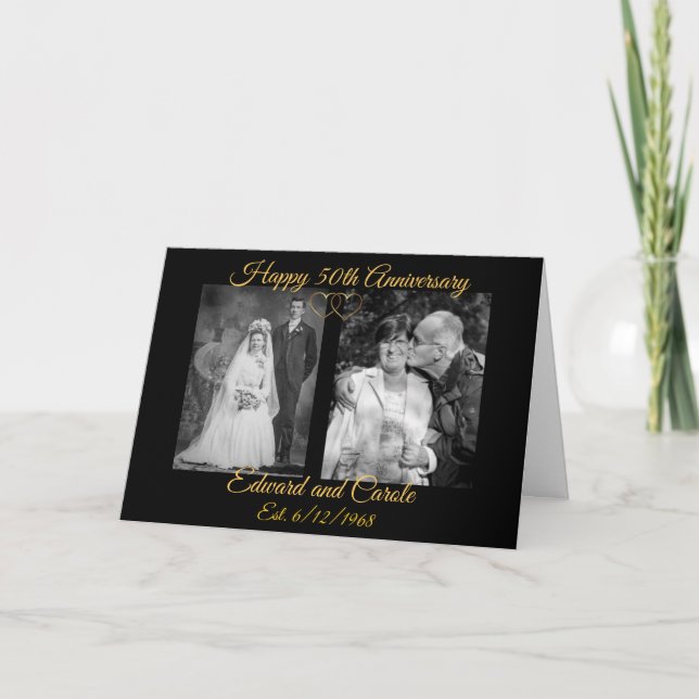 Carte Personnalisé épousant l'anniversaire de photos (Devant)