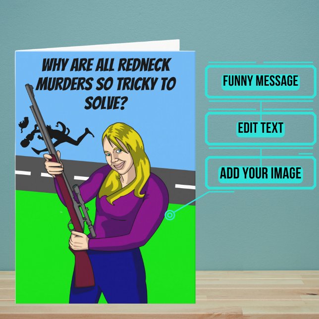 Carte Personnalisé Funny Redneck Detective Plaisanterie  (This card is for that person in your life with a little bit of redneck in him/her.)