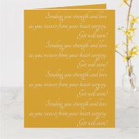 Personnalisé Jaune Obtenez Bien Souhaits Chirurgie